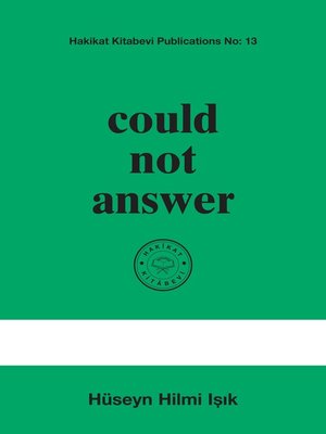 cover image of Could Not Answer